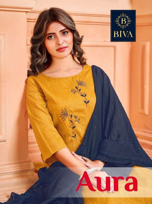BIVA PRESENTS AURA 1001-1008 SERIES HANDLOOM COTTON READYMADE SUITS COLLECTION AT WHOLESALE PRICE 7254