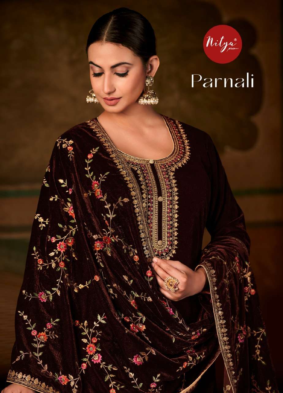 Nitya Presents Parlani 14000-A To 14000-B Series Indian Women Designer Haevy Velvet Salwar Kameez Suit Winter Special Collection At Best Price