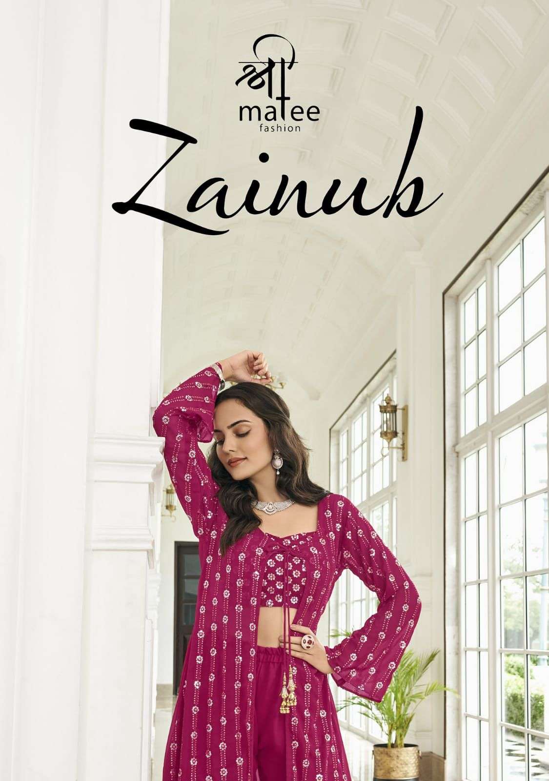 SHREEMATEE PRESENTS ZAINAB 133-135 SERIES GEORGETTE PARTY WEAR DRESS COLLECTION AT WHOLESALE PRICE 7088