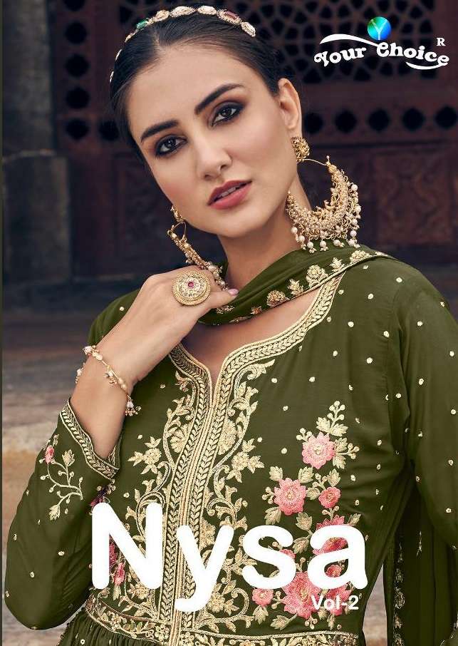 YOUR CHOICE PRESENTS NYSA VOL-2 2001 TO 2006 SERIES GEORGETTE SUITS COLLECTION AT WHOLESALE PRICE 7108