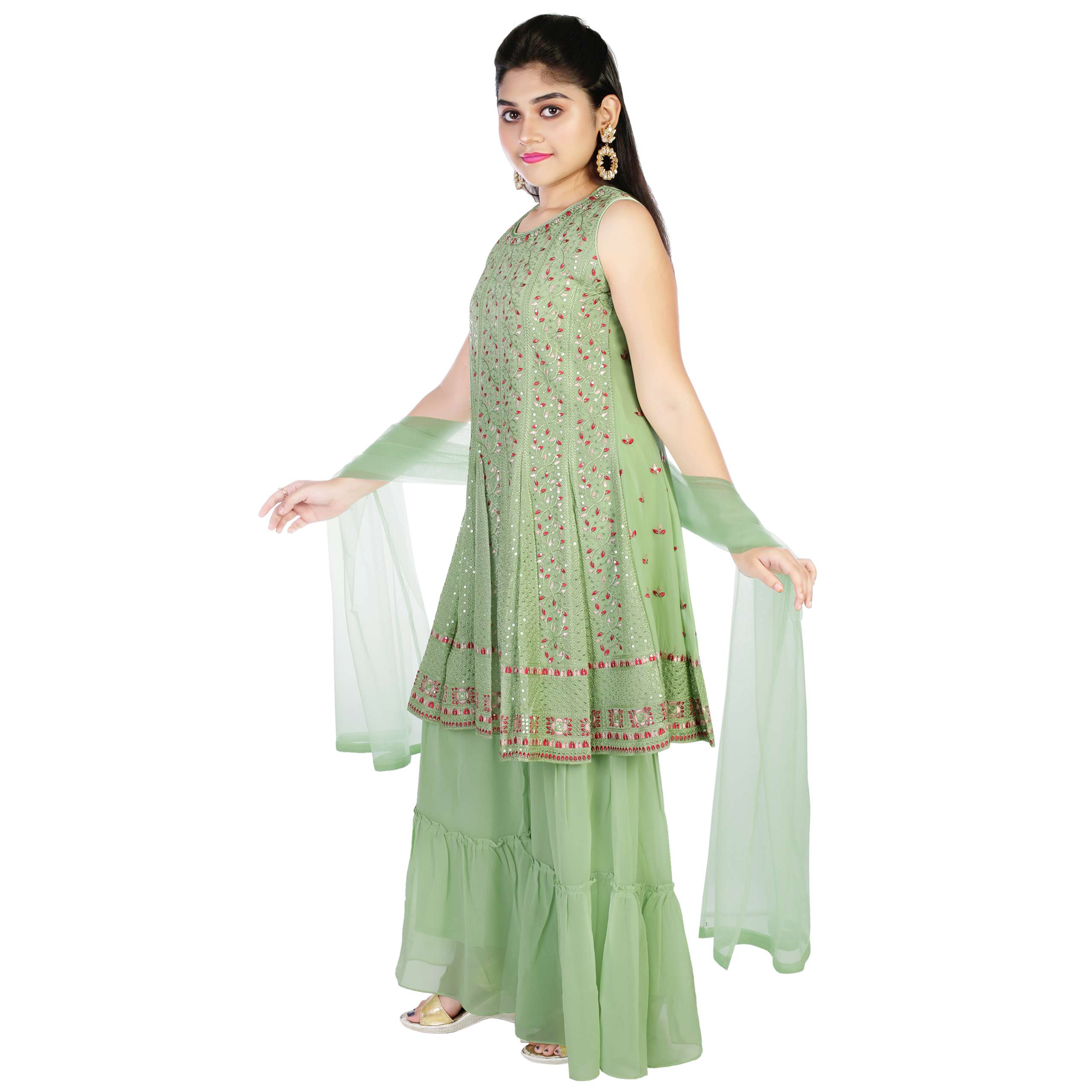 Balaji Emporium Presents Kids Wear Special Designer Indian Party Wear Sharara Salwar Kameez Suit Girlish Dress Collection At Best Price 1121