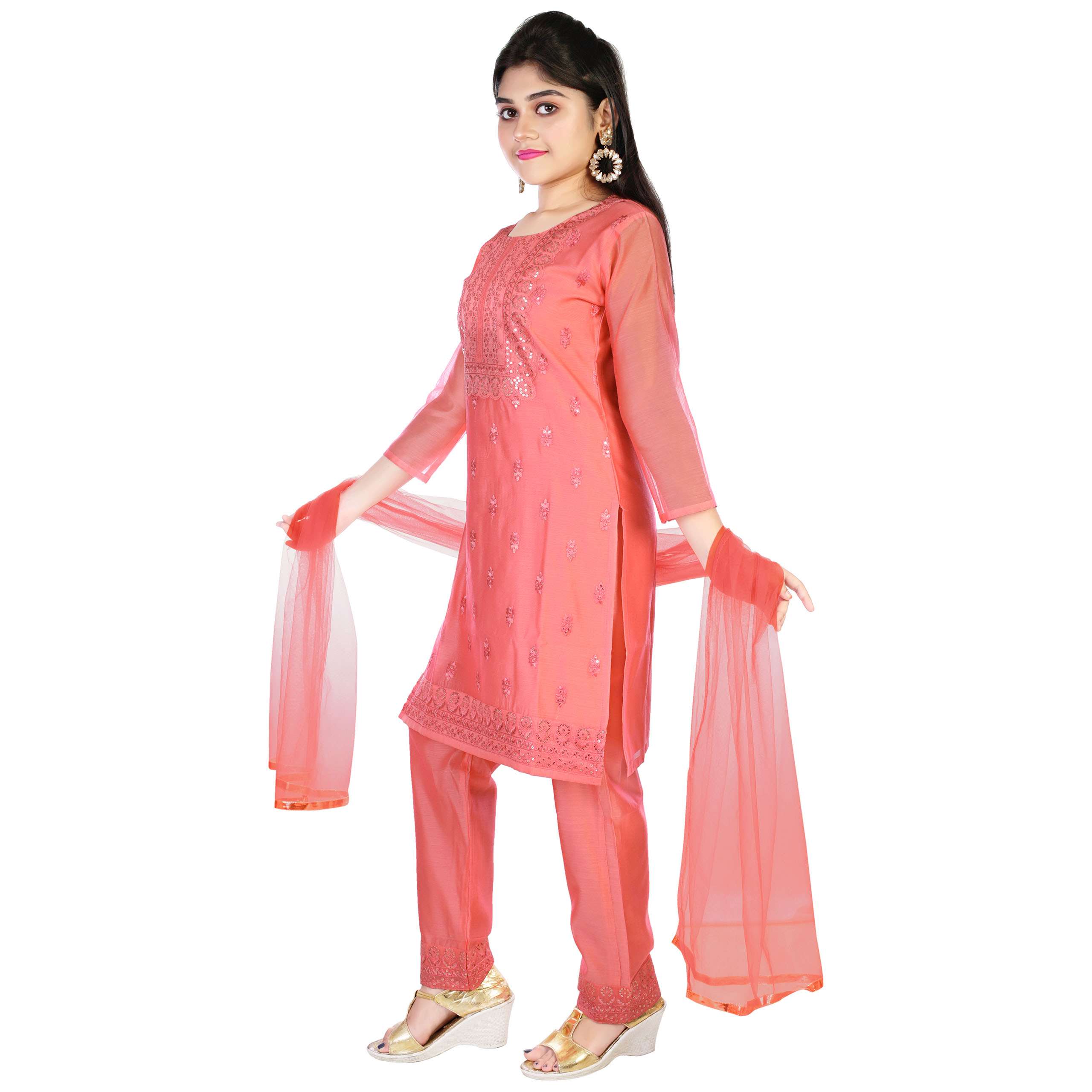 Balaji Emporium Presents Kids Wear Special Designer Indian Party Wear Straight Salwar Kameez Suit Girlish Dress Collection At Best Price 1120