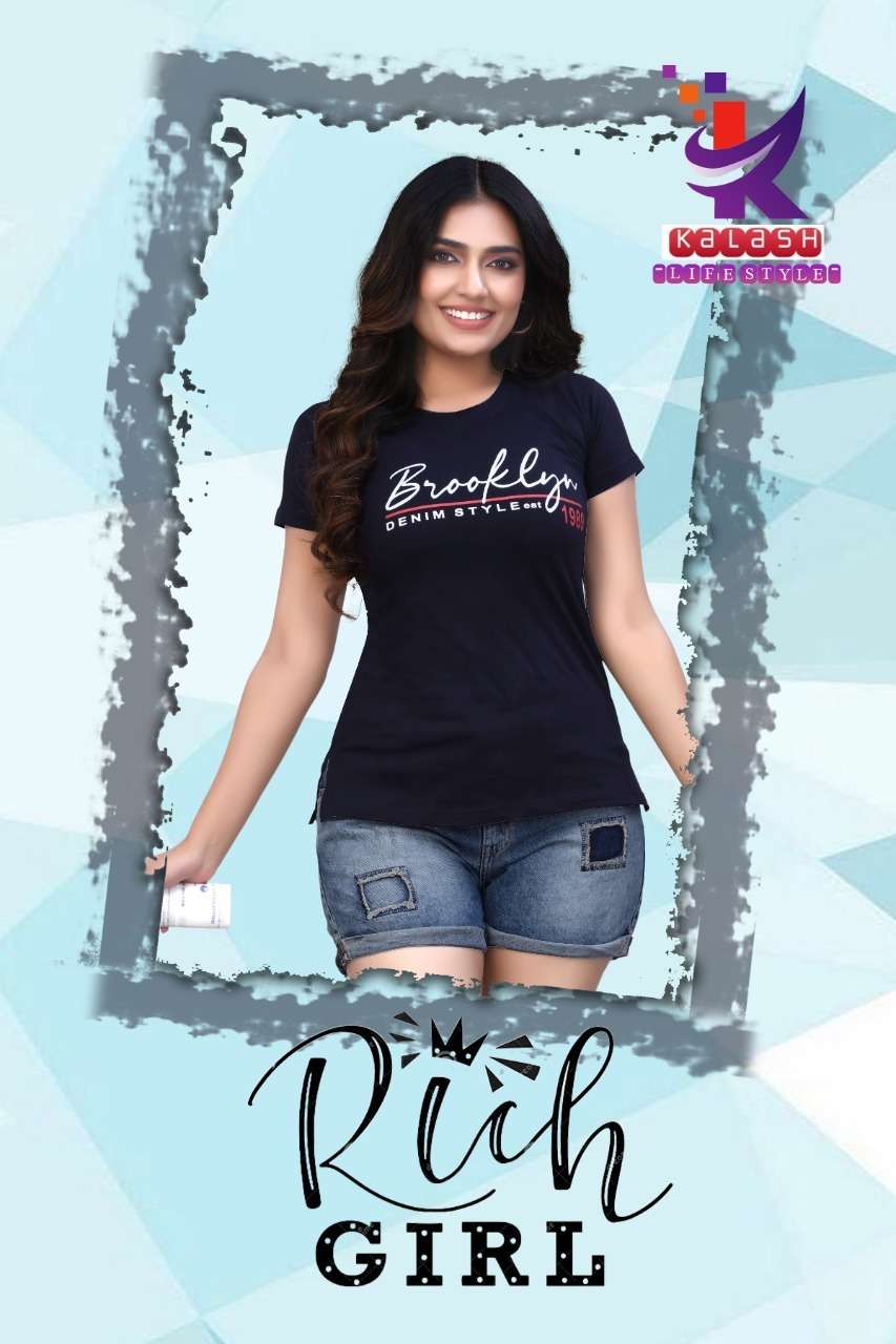 KALASH PRESENTS RICH GIRL CATALOGUE FANCY T SHITS COLLECTION AT WHOLESALE PRICE 7480