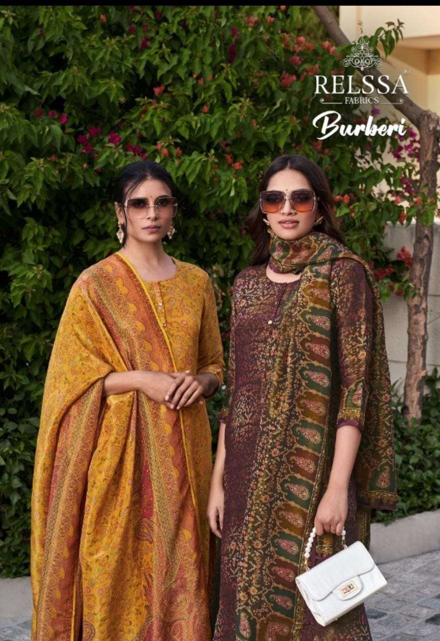 RELSSA PRESENTS BURBERRY 15001-15006 SERIES FANCY HAND WORK DESIGNER SUITS AT WHOLESALE PRICE 7954