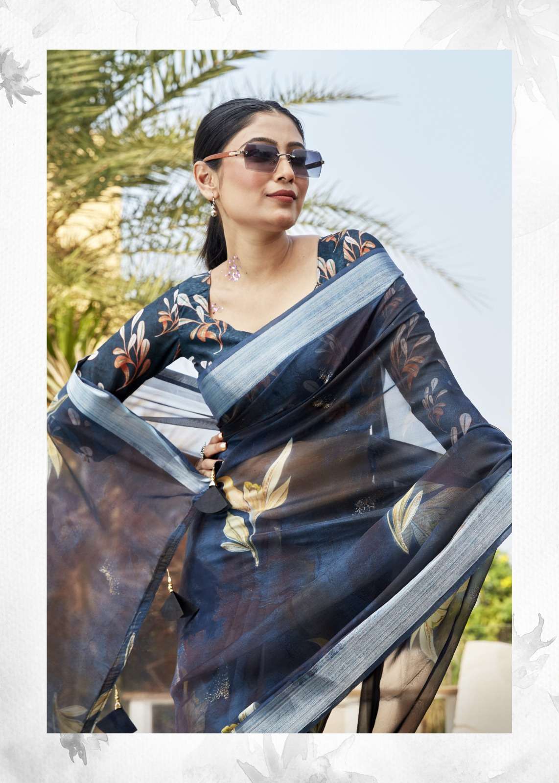 Jivantika by triveni sarees 26701 series fancy silk cotton printed saree  collection wholesaler surat - NITYANX