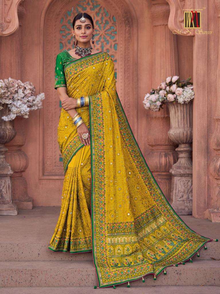 M.N Saree Presents Colors 6206 Special Party Wear Soft Silk Saree Collection At The Best Price