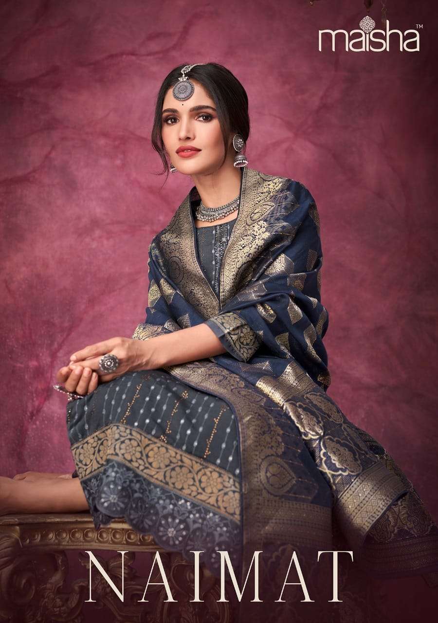 Maisha Presents Naimat D.No 12013 to 12018 Series Indian Party Wear Suit Collection at Best Price