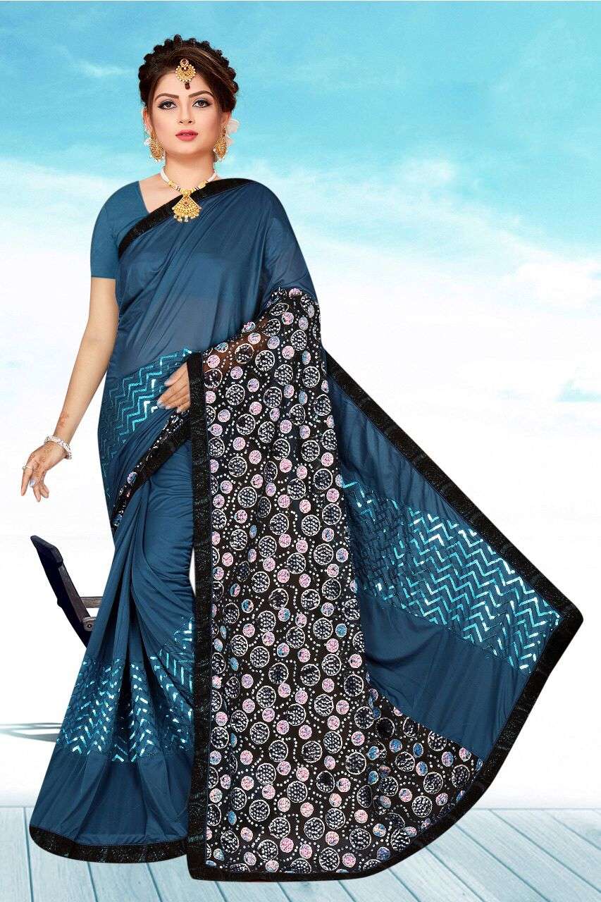 Shri Balaji Emporium Presents Sunami Lycra Fabric Designer Women Party Wear Saree Collection at Best Price
