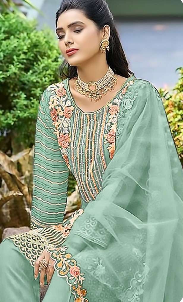 Shree Fab Presents D.NO-S-783-A to D Series Pakistani Designer Suits in Light Colours at Wholesale Price