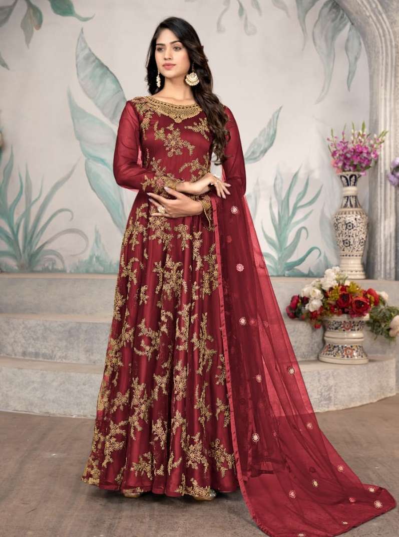 Swagat Dno 655A - 655D Series Women Indian Muslim Long Gown Salwar Kameez Suit Party Wedding Wear Abaya At Wholesale Price 