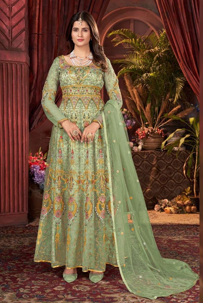 Swagat Dno 667A - 667D Series Women Indian Net Anarkali Salwar Kameez Suit Party Muslim Abaya Festive Wear At Wholesale Price 