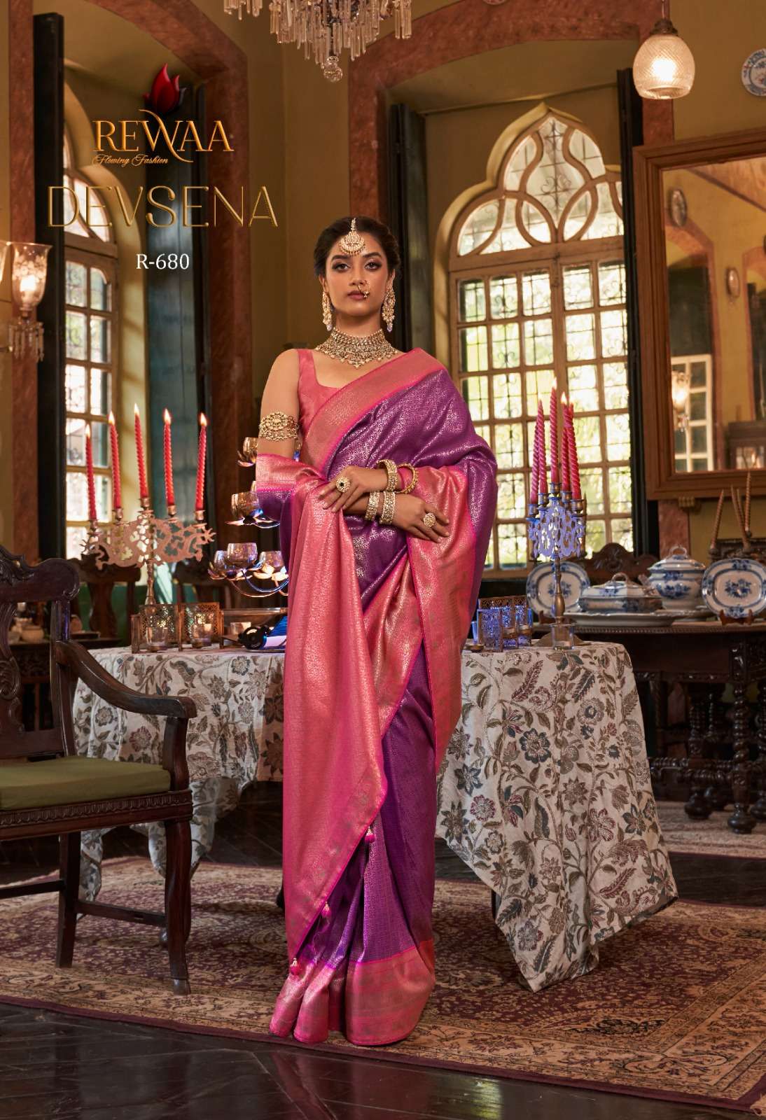 Manjula Presents Rewaa R-680 To R-688 Series Latest Designer Silk Saree Collection At Best Wholesale Price 
