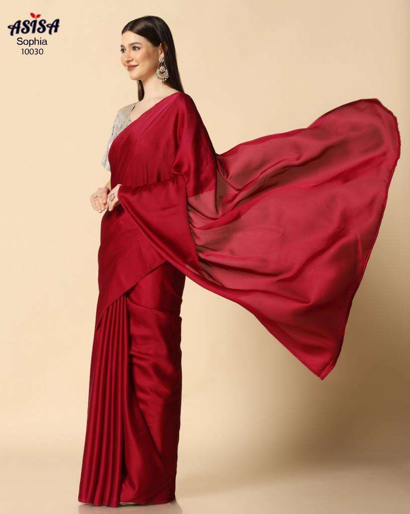Asisa D.no-10030 To 10033 Burfi Silk Partywear Formal Saree Collection