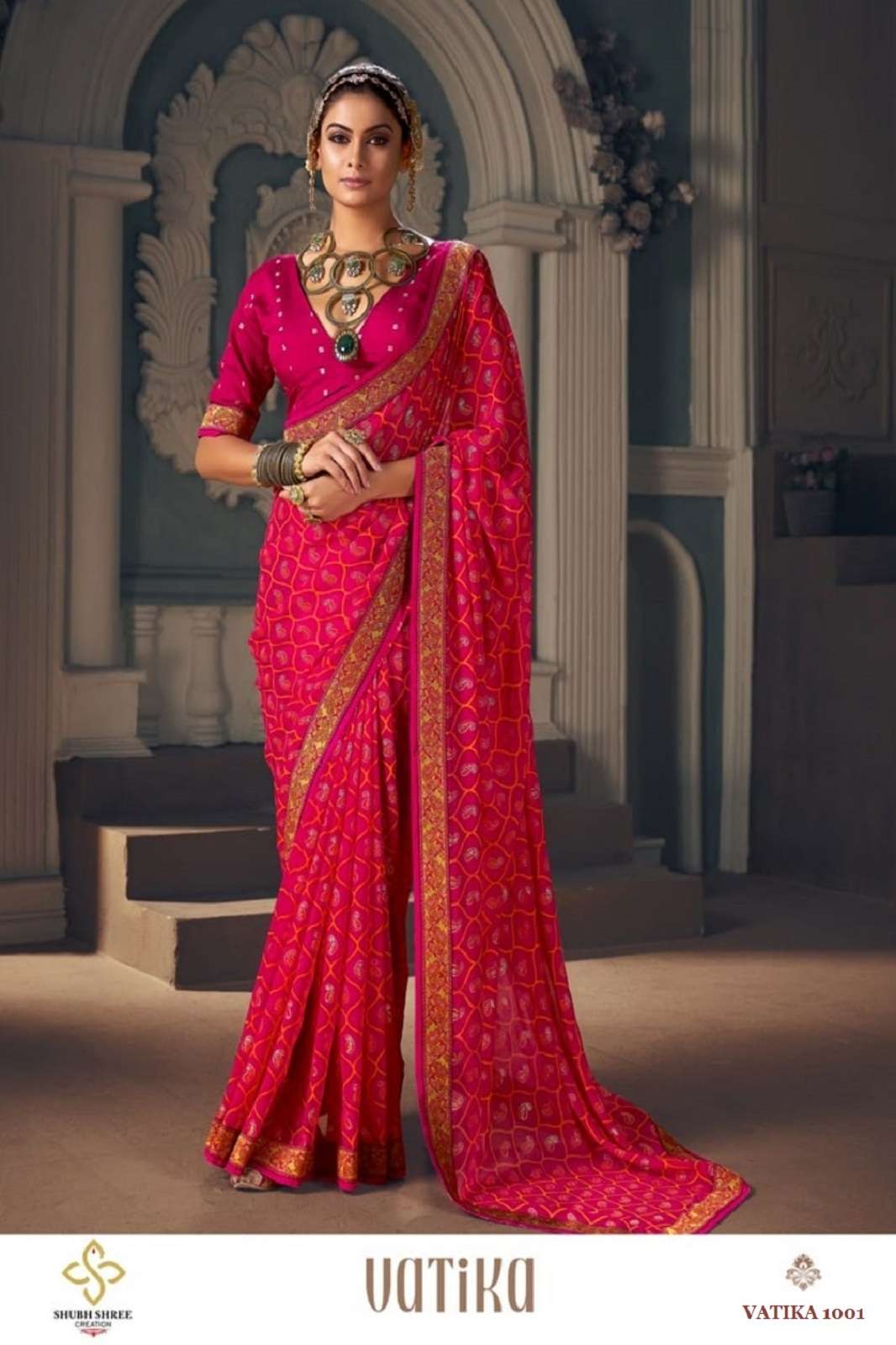 Shubh Shree Vatika Ethnic Wear Traditional Georgette Saree Collection