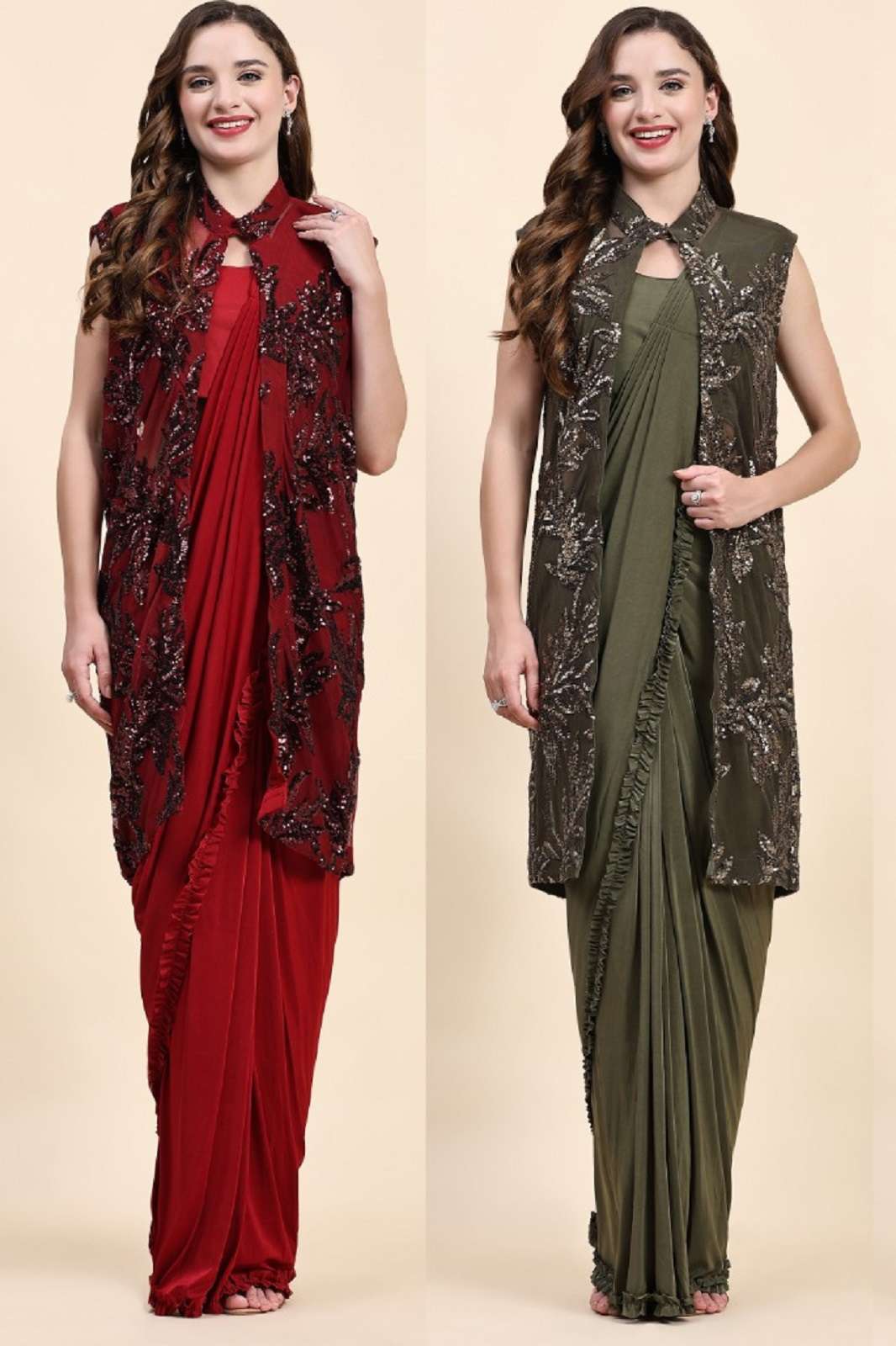 Amoha D.no-105 A To E Designer Ready-To-Wear Saree Collection