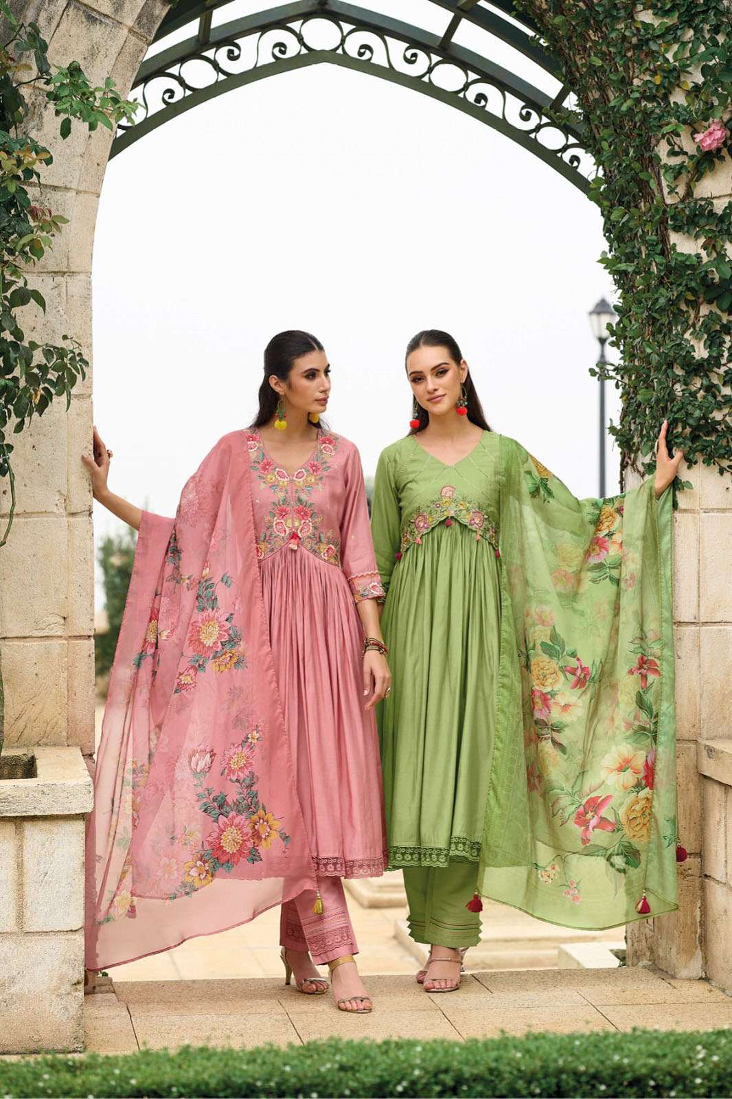 Kailee Fashion Present Rozani Catalog Trendy  & Fancy Collection Of Designer Alia Style Plating No Side Open Pure Viscose Silk Salwar Suit 3 Pic Set 