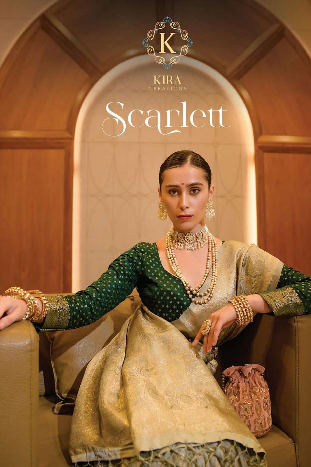 Kira Scarlett Fancy Designer Partywear Festival & Wedding Satin Saree Collection