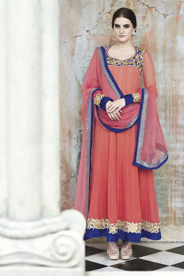 Latest Fashion Anarkali Dress with heavy embroidery work 