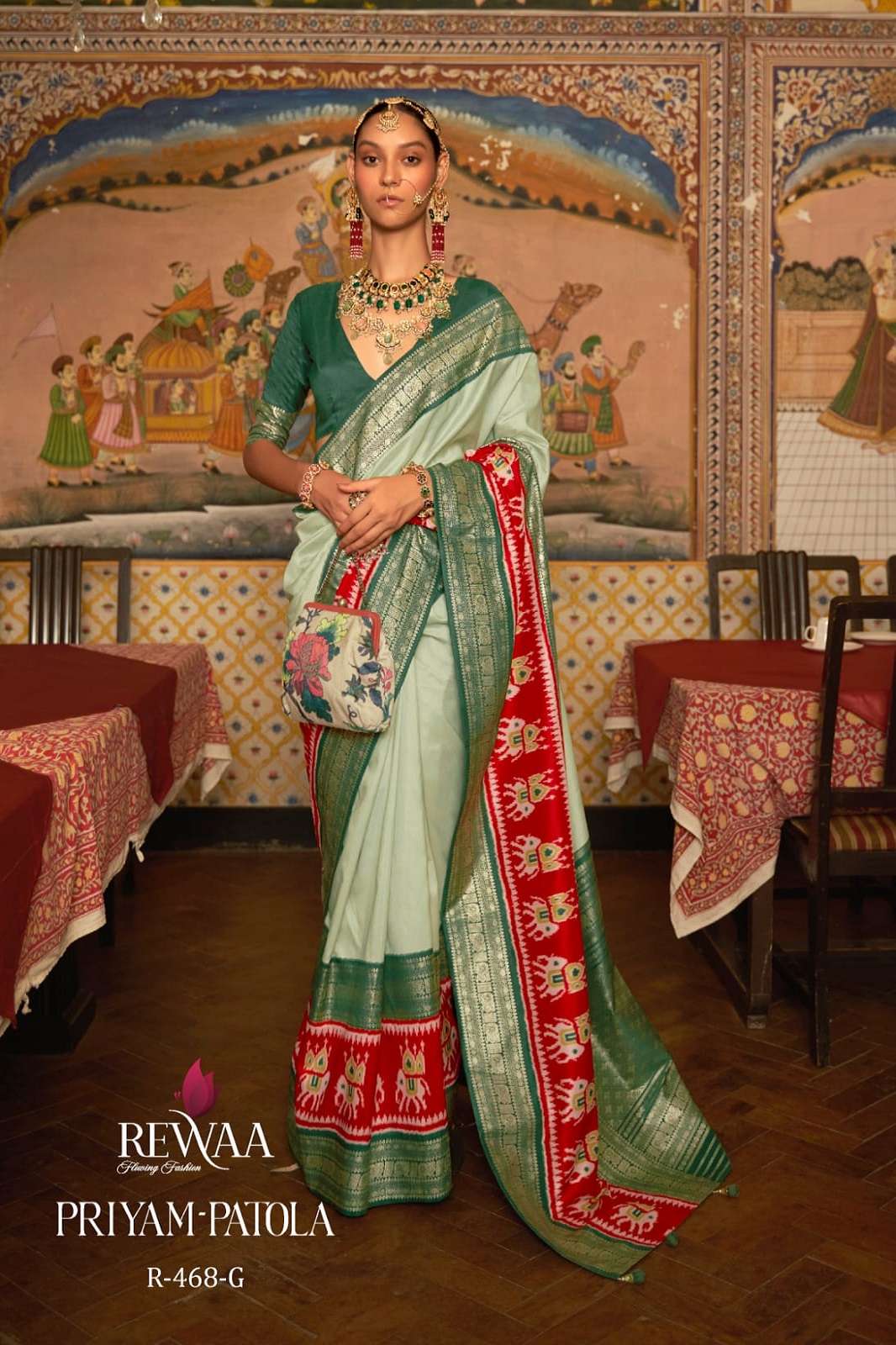 Rewaa Priyam Patola Latest Hit Design Ethnic Festival & Wedding Wear Silk Saree Collection