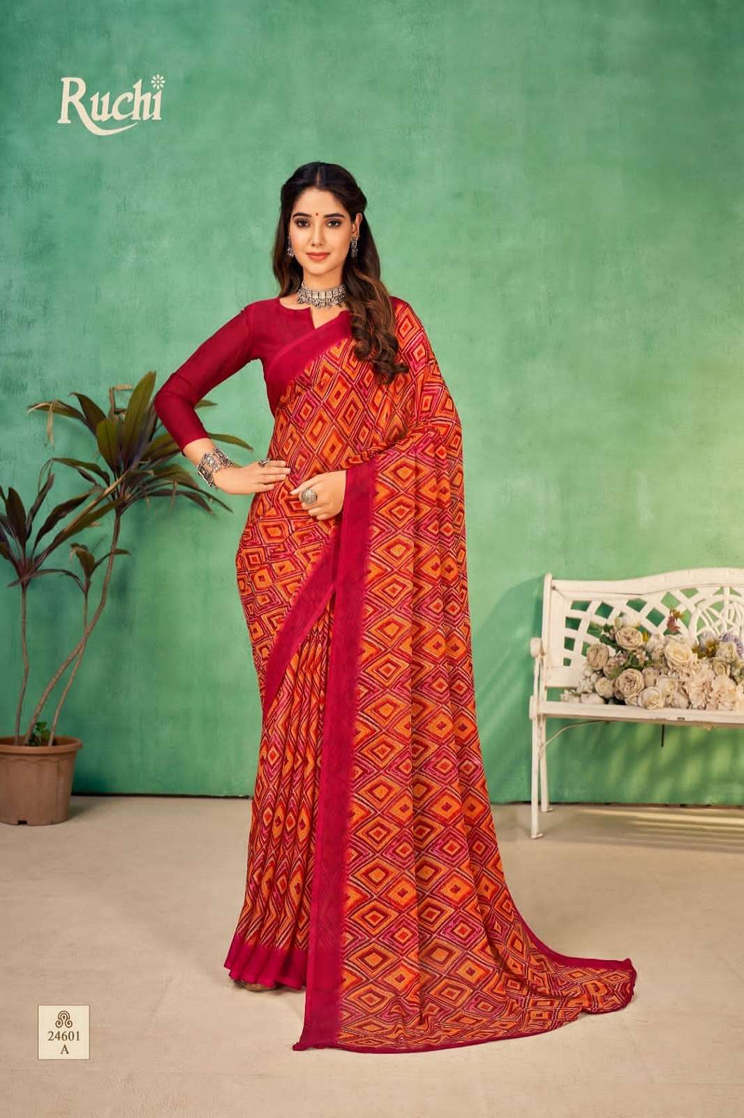 Ruchi Star Chiffon 115th Edition Traditional Festival Casual & Formal Wear Saree Collection