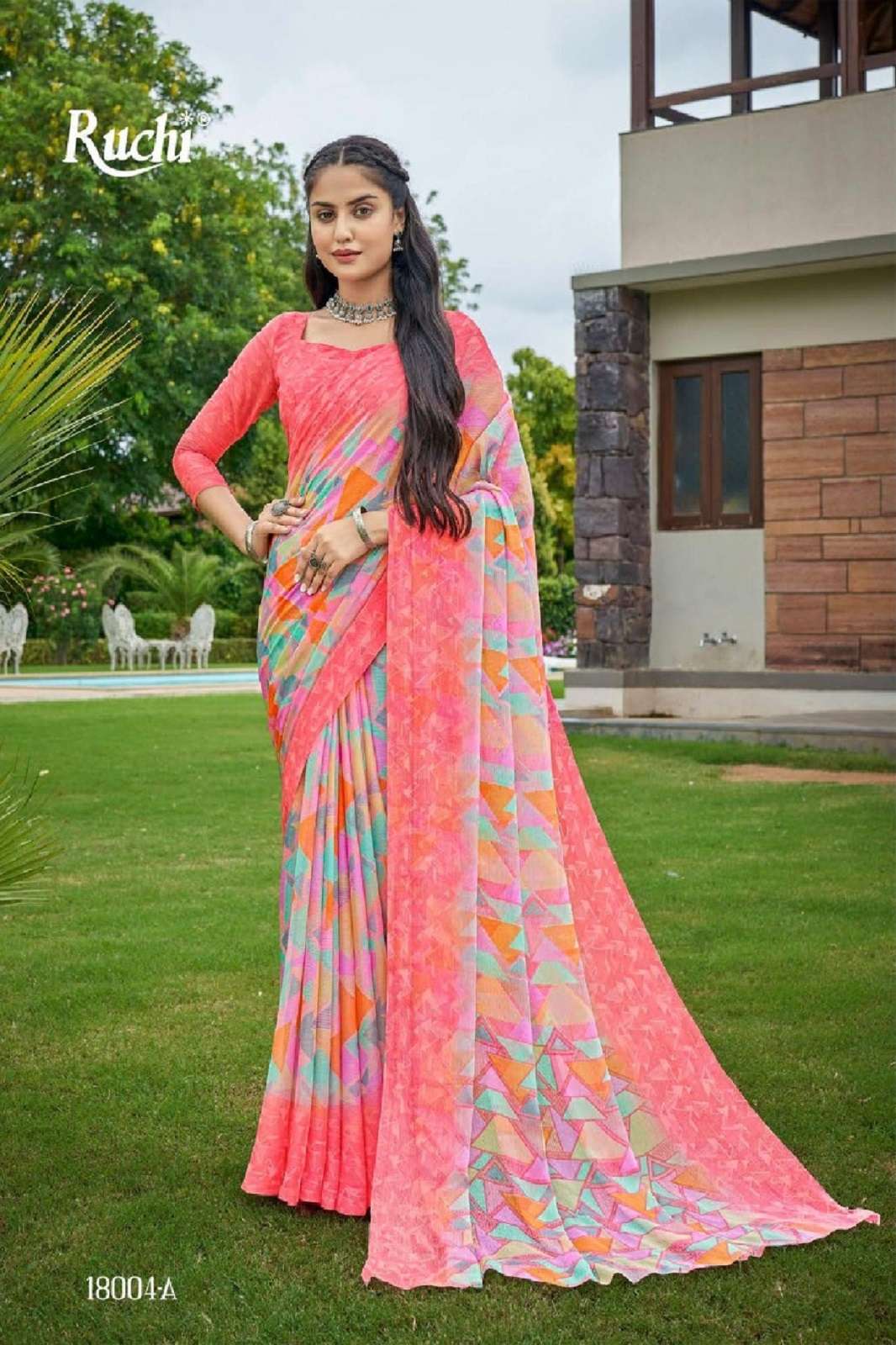 Ruchi Star Chiffon 83rd Edition Traditional Style Festival & Formal Wear Chiffon Saree Collection