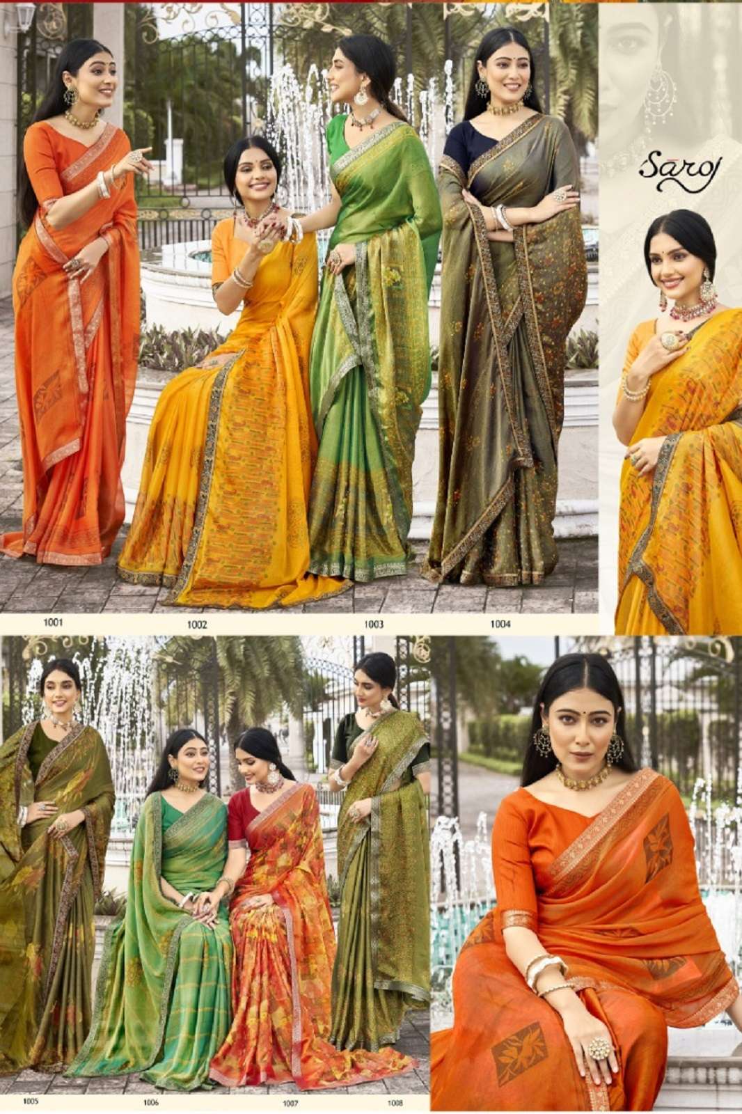 Saroj Rudraksha Traditional Festival & Formal  Wear Fancy Saree Collection 