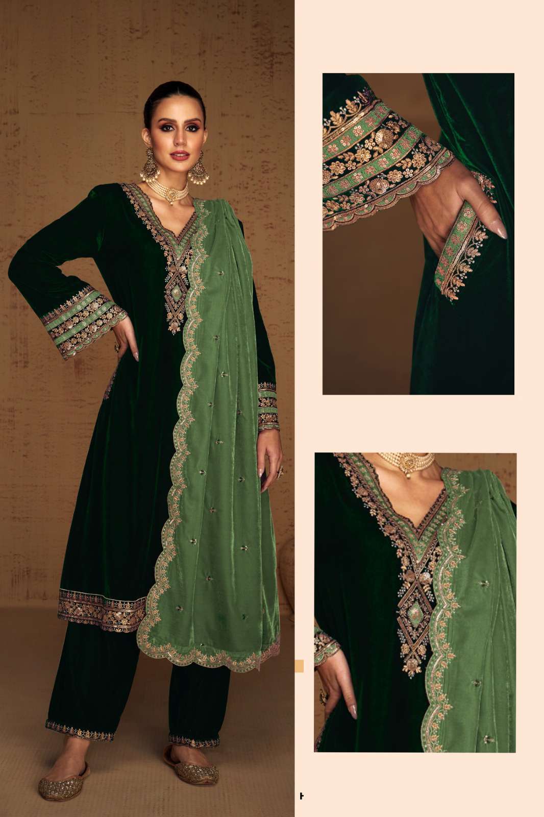 KESAR NASEEB-2 PURE VELVET WITH EMBROIDERY SUIT