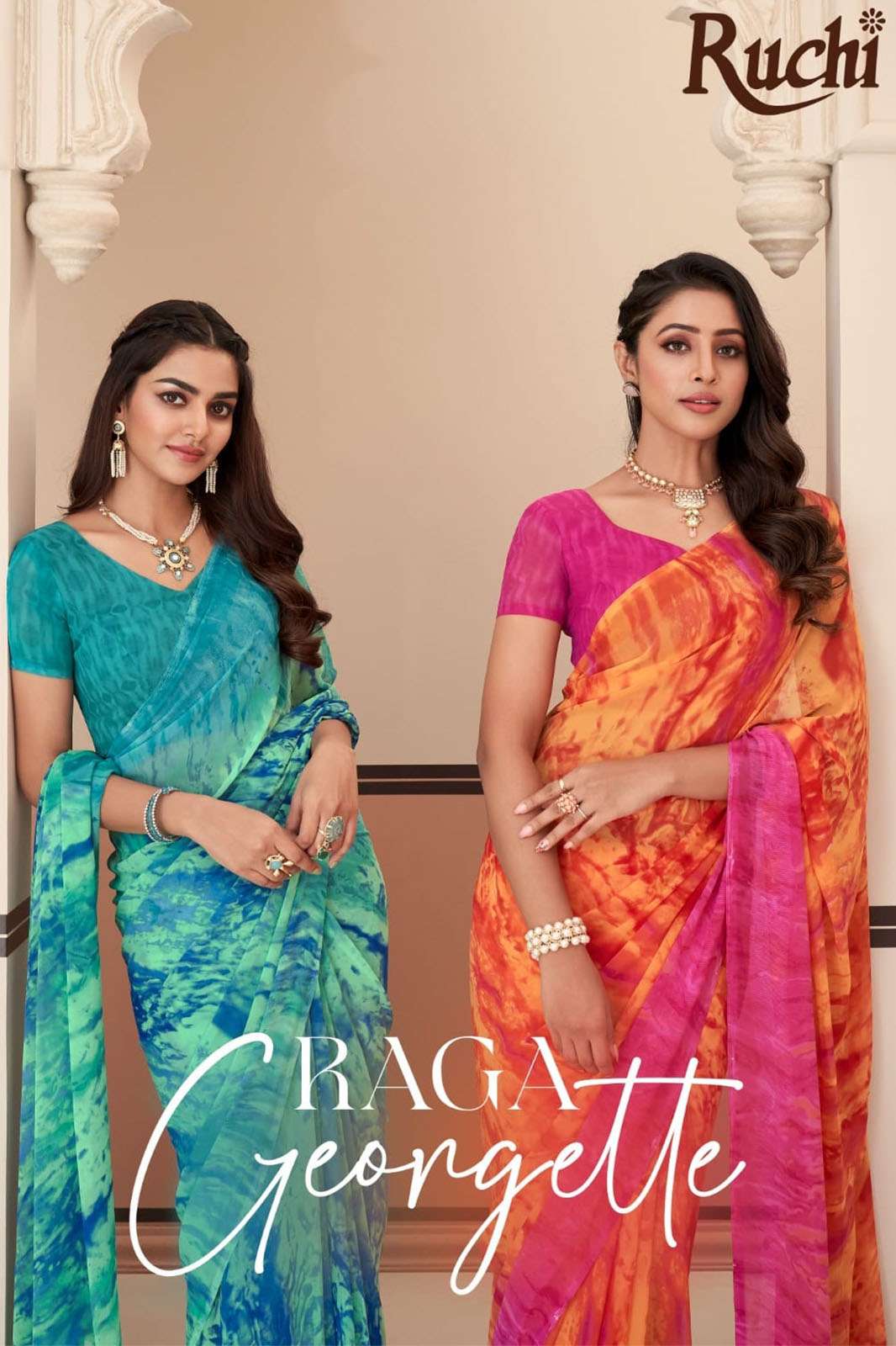 RUCHI RAGA GEORGETTE VOL-7 LATEST SMOOTH GEORGETTE FANCY PRINTED WOMEN SAREE COLLECTION 