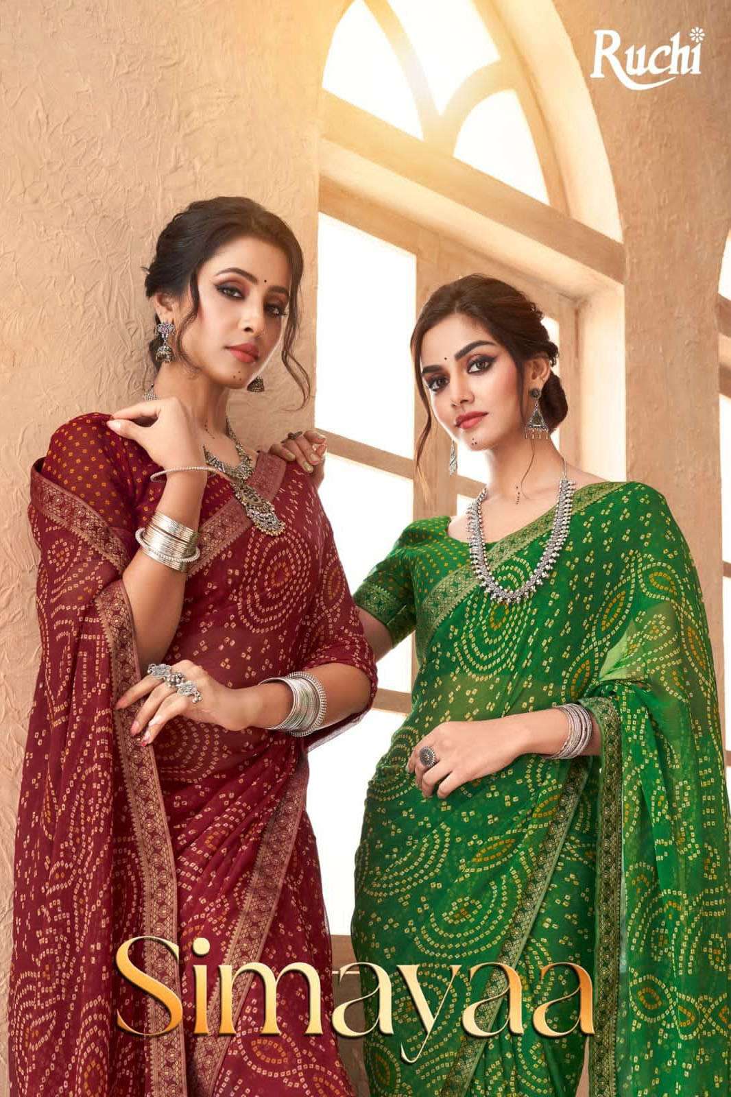 Ruchi Simayaa Latest Collection Bandhani Printed Saree For Womens SERIES – VP265 & VP266