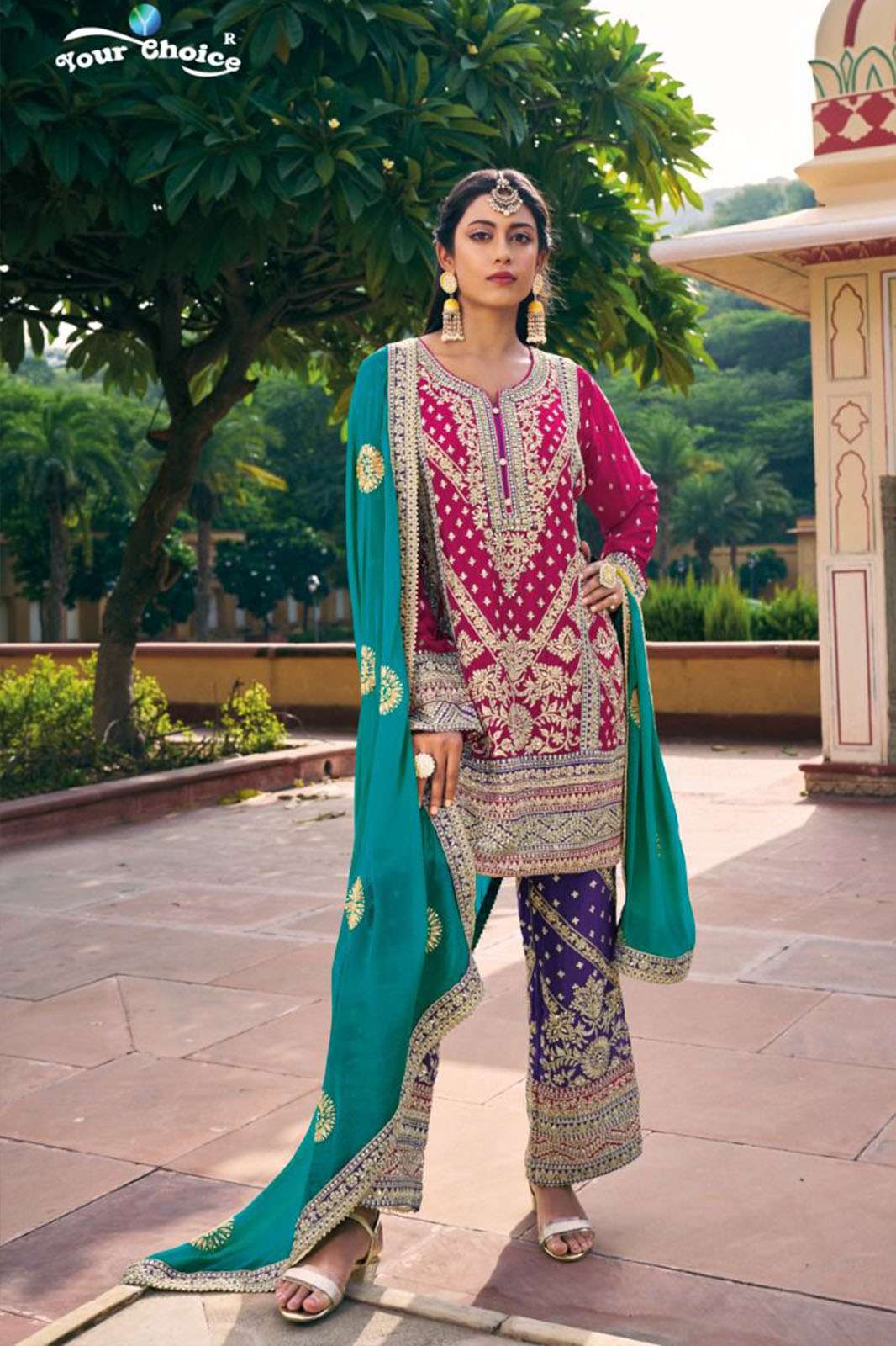 Your Choice Avani Presents Latest Heavy Designer Fancy Chinon Women Suits  Collection