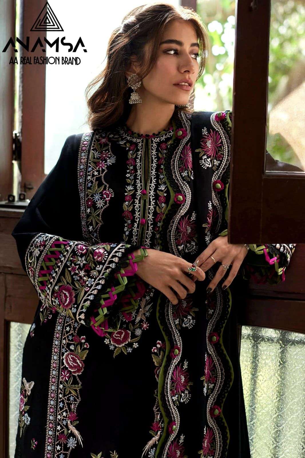 ANAMSA 277 SEMI STICHED PAKISTANI SALWAR SUITS