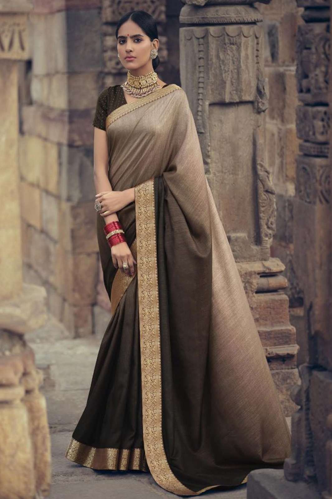 LT Fabrics RAGINI-02 Dola Silk With Fancy Lace with golden border in multicolors sarees.