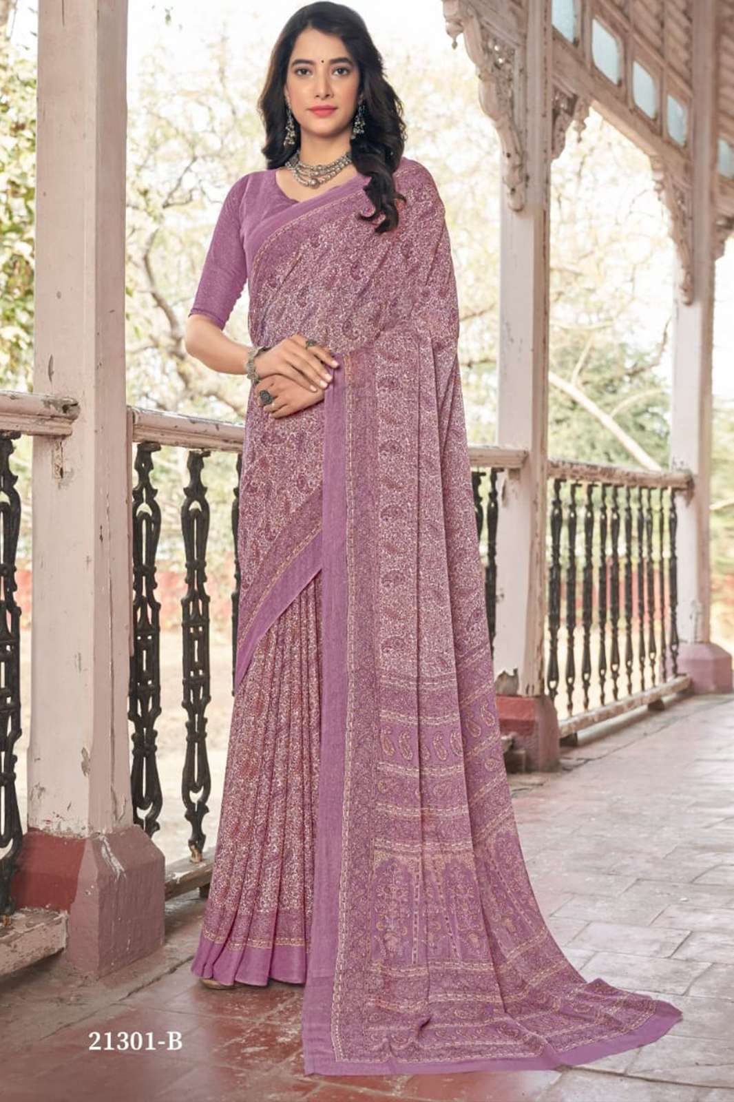 RUCHI STAR CHIFFON 94TH EDITION Chiffon saree with beautiful print in multicolors 