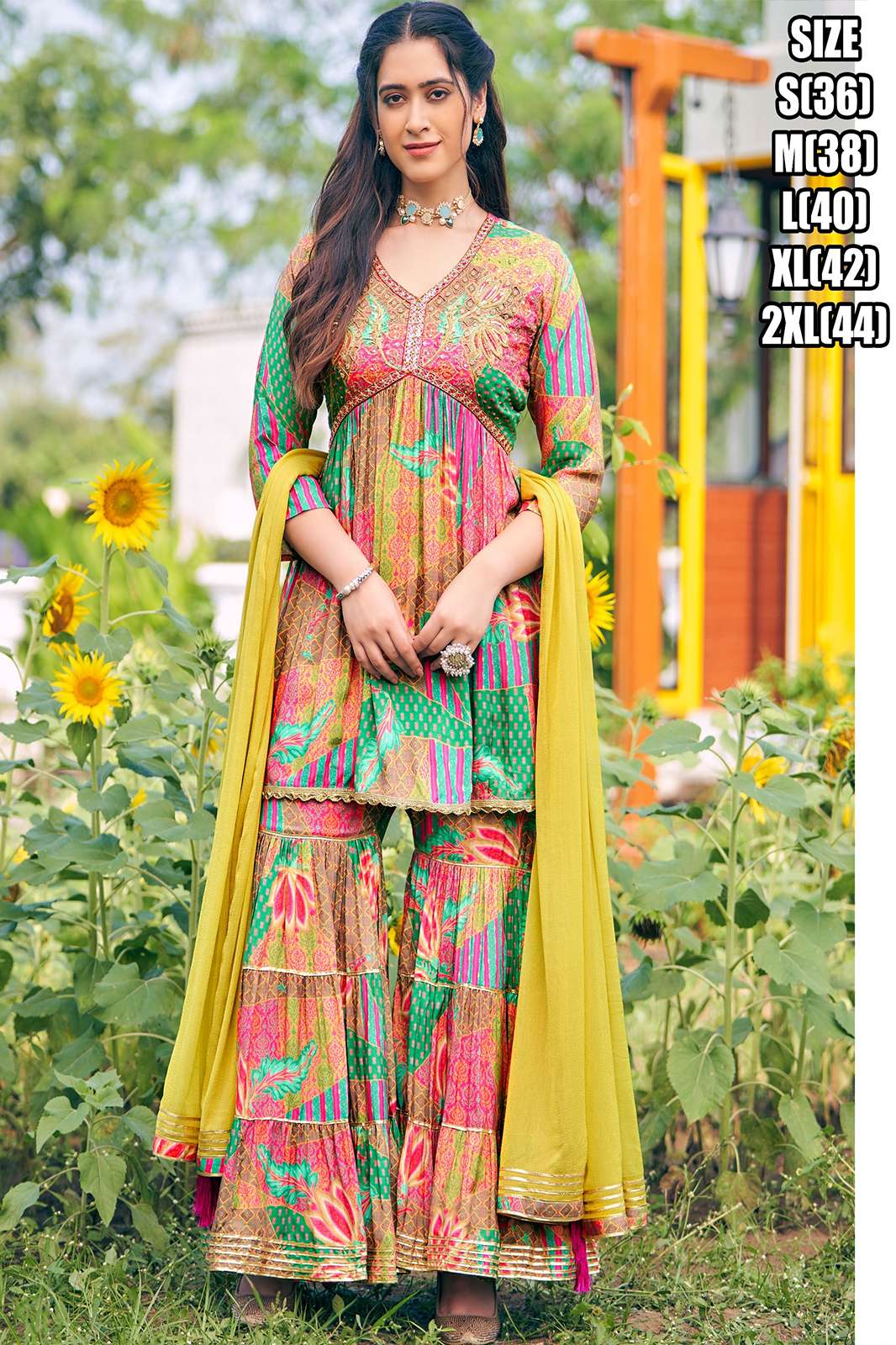 Shri Balaji Emporium 4148 Latest Party Wear Designer Short Frock With  Sharara Dress