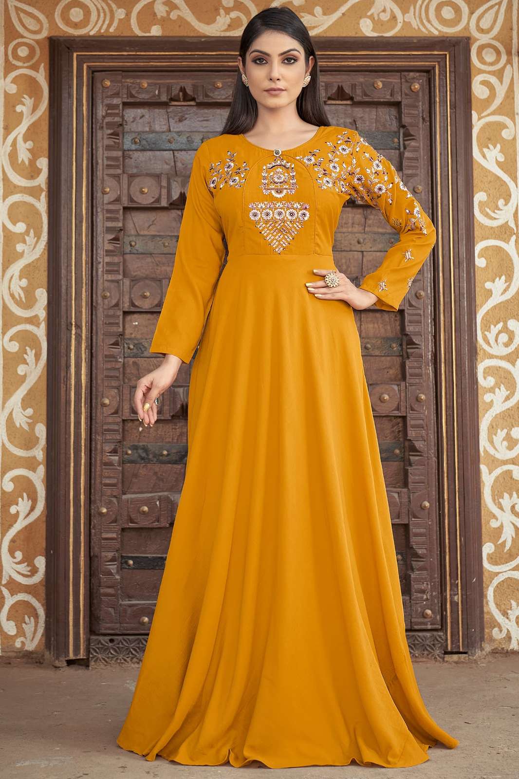 Vardan Designer  Sugar VOL-1  Heavy Maslin With Heavy Embroidery Inner Stiched GOWN 