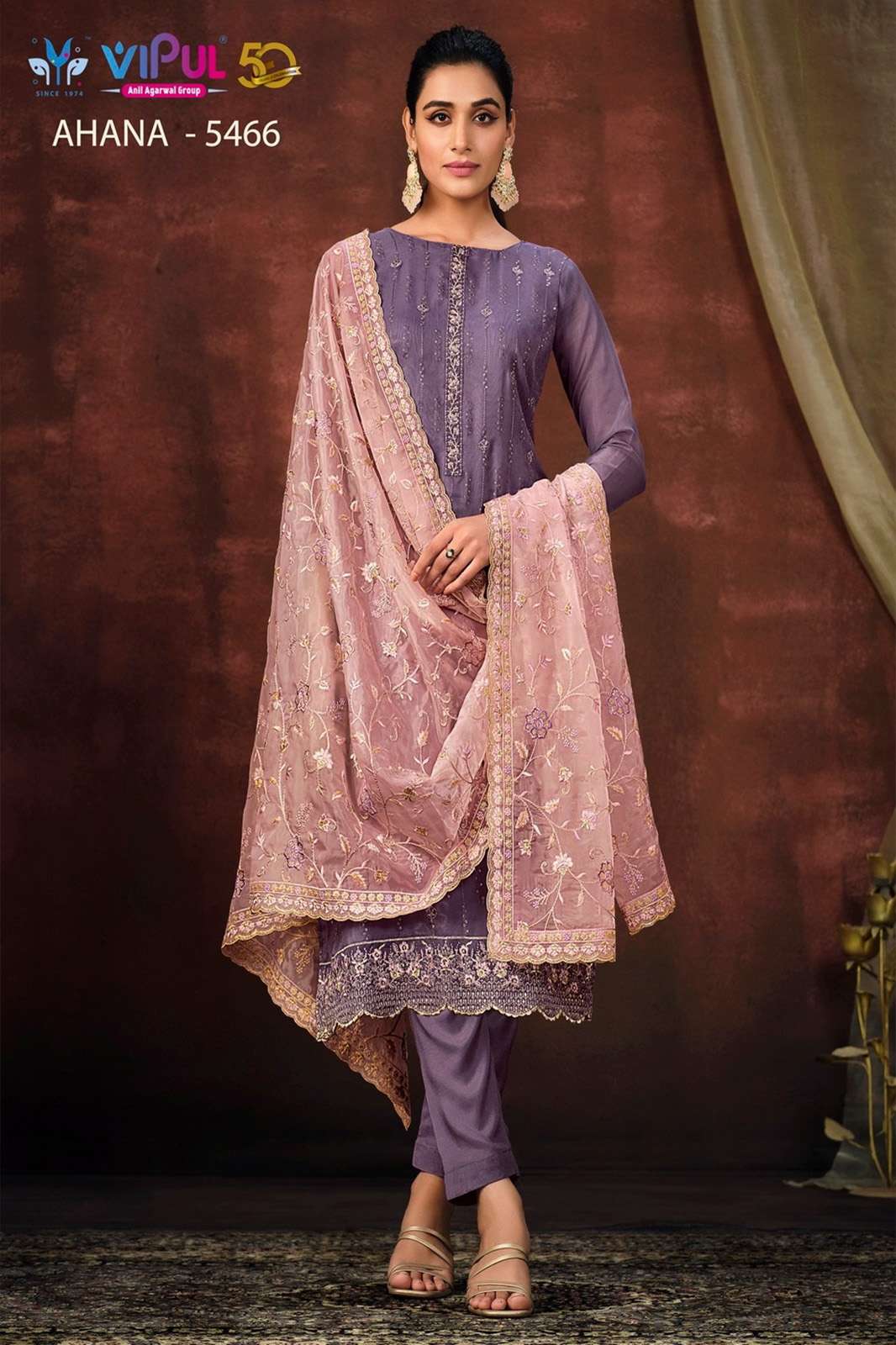 VIPUL AHANA simmar organza with embroidery suit in multi colors 