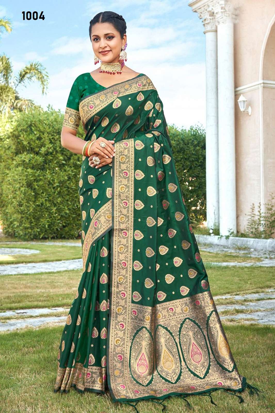 BUNAWAT RADHA PYARI SILK Banarasi Silk Saree in beautiful multicolors 