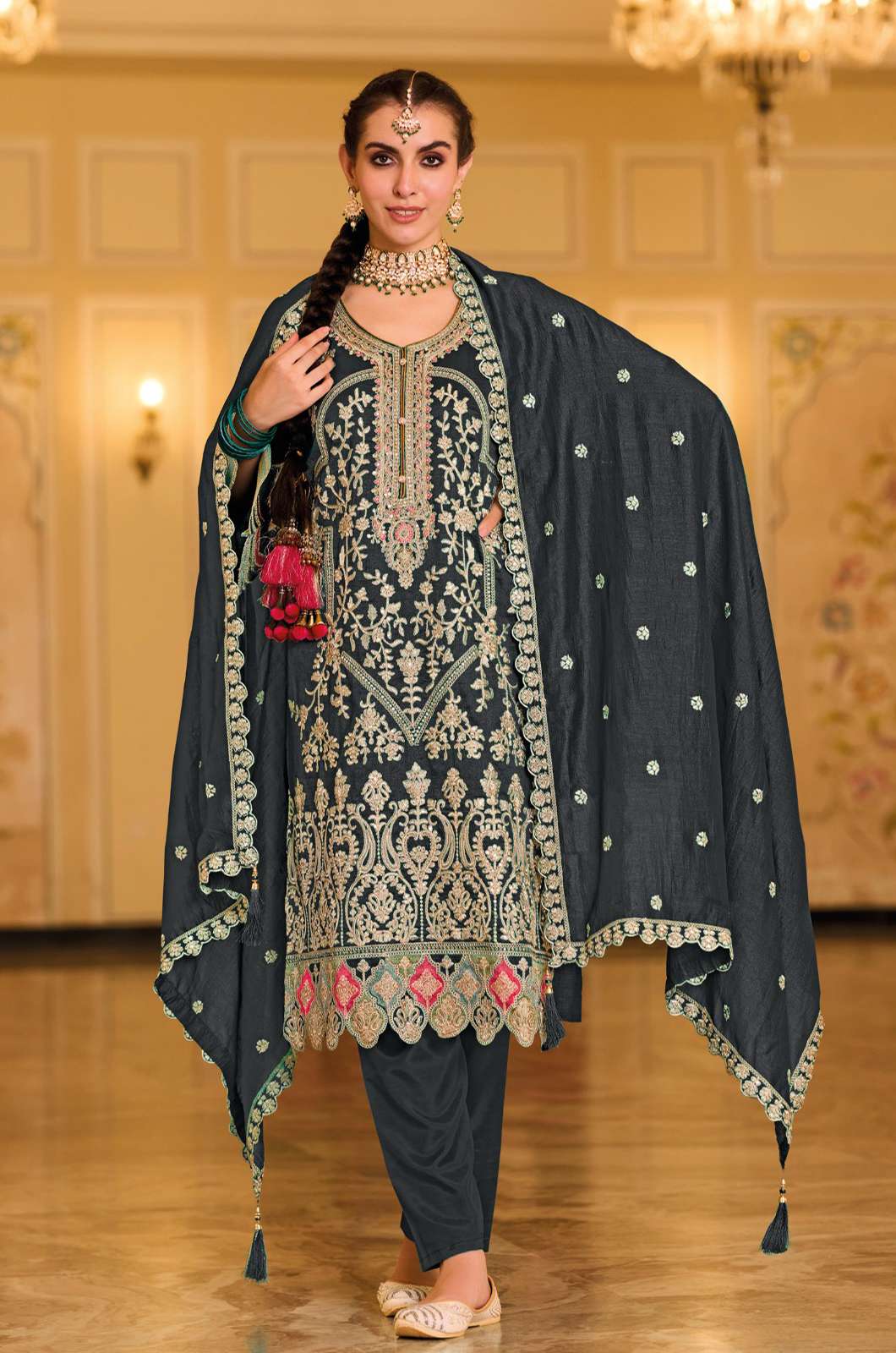 EBA ANOKHI COLOR Premium Silk Suit with Emboidery Work