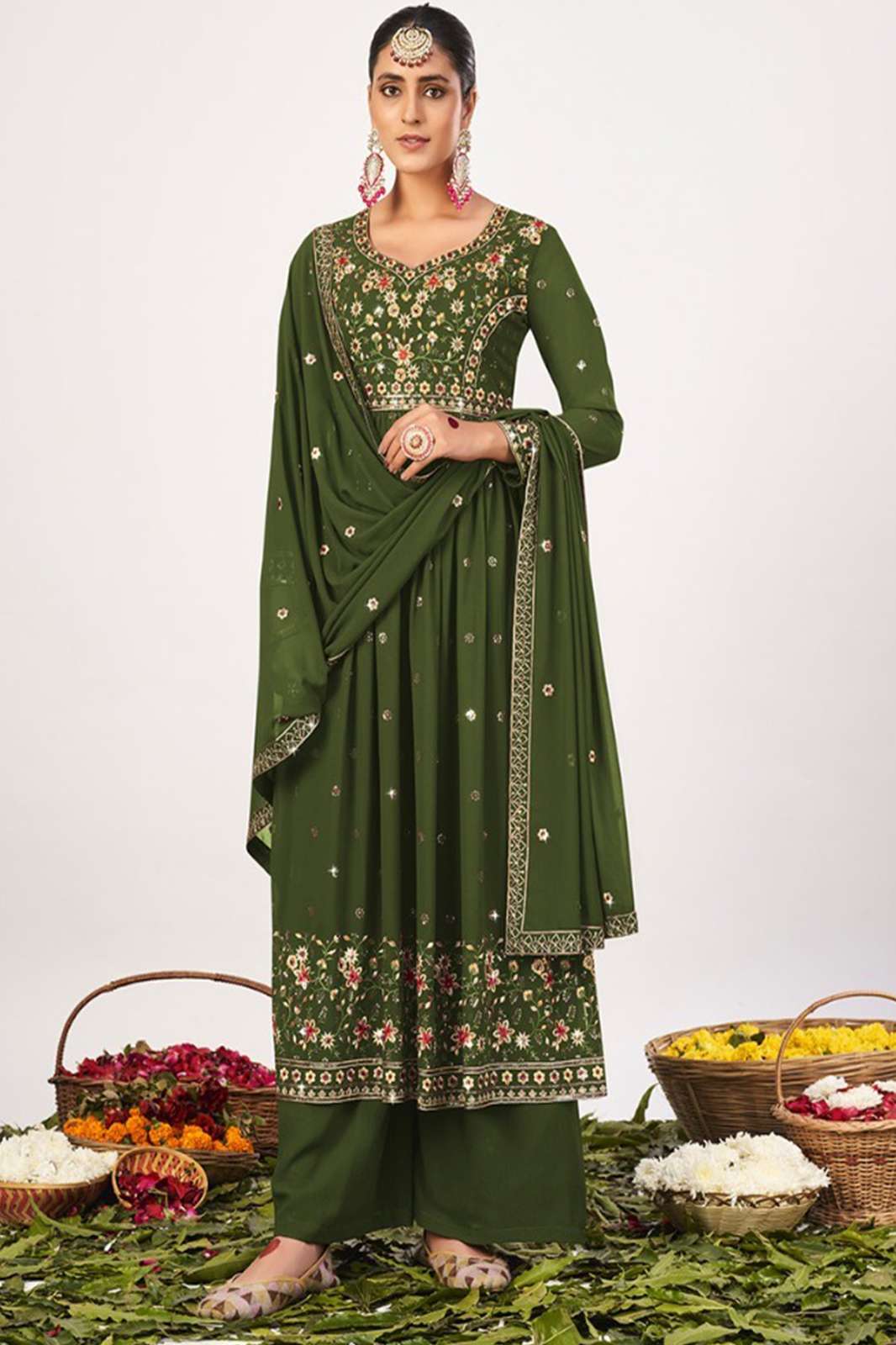 RADHA TRENDZ NAYRA VOL-02 GEORGETTE WITH HEAVY EMBROIDERY WORK  IN SUIT 