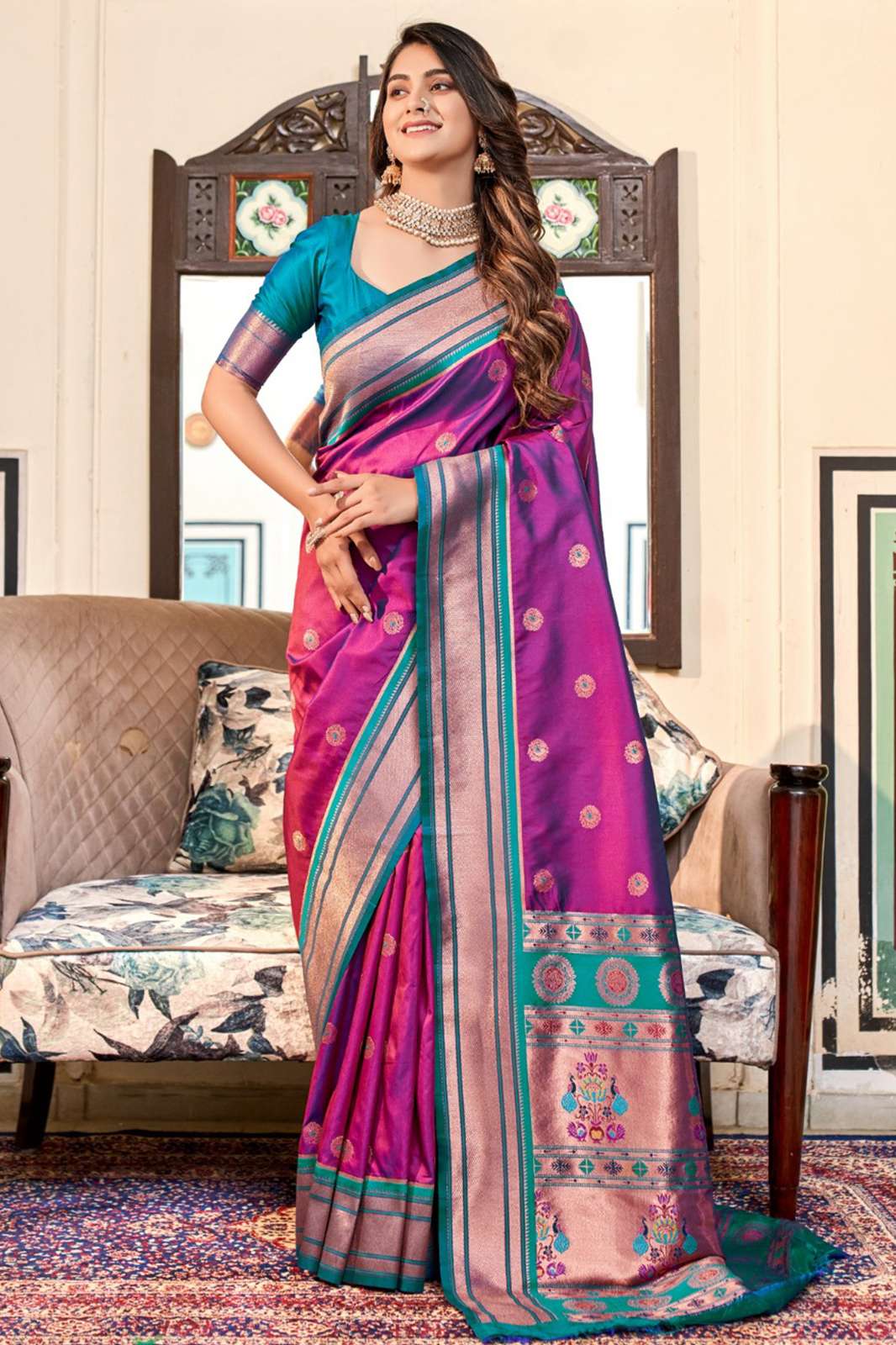 RAJPATH NITYA PAITHANI Soft Peshwai Paithani Silk Saree in Beautiful Colors 