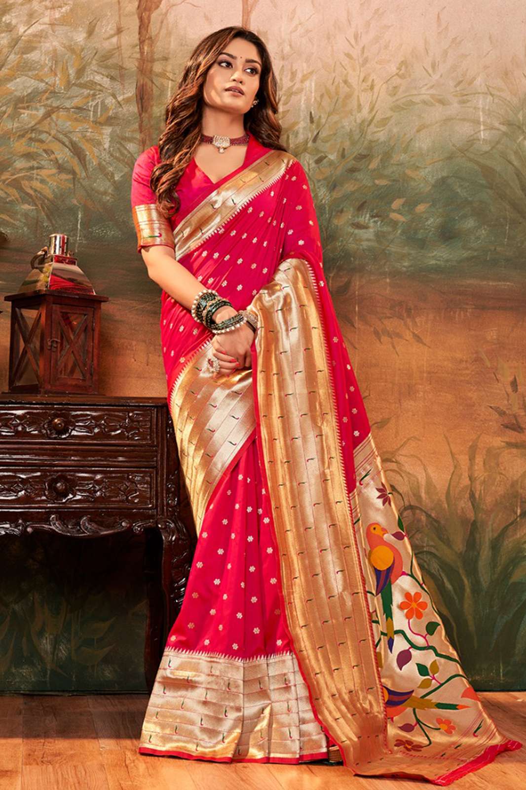 RAJPATH Pavitra Paithani  Pure Paithani Silk with Zari Weaving Saree