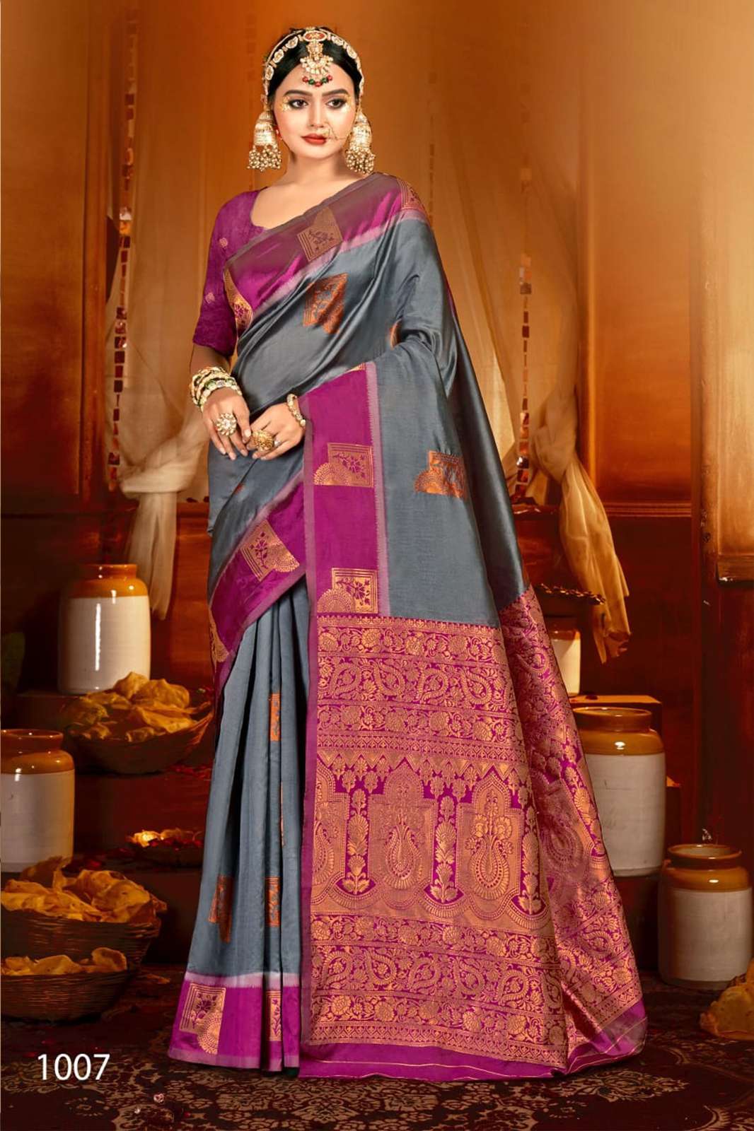 SAROJ SAREE Anushka Shree-2 Soft Silk Saree With Beautiful Print in Multicolors 
