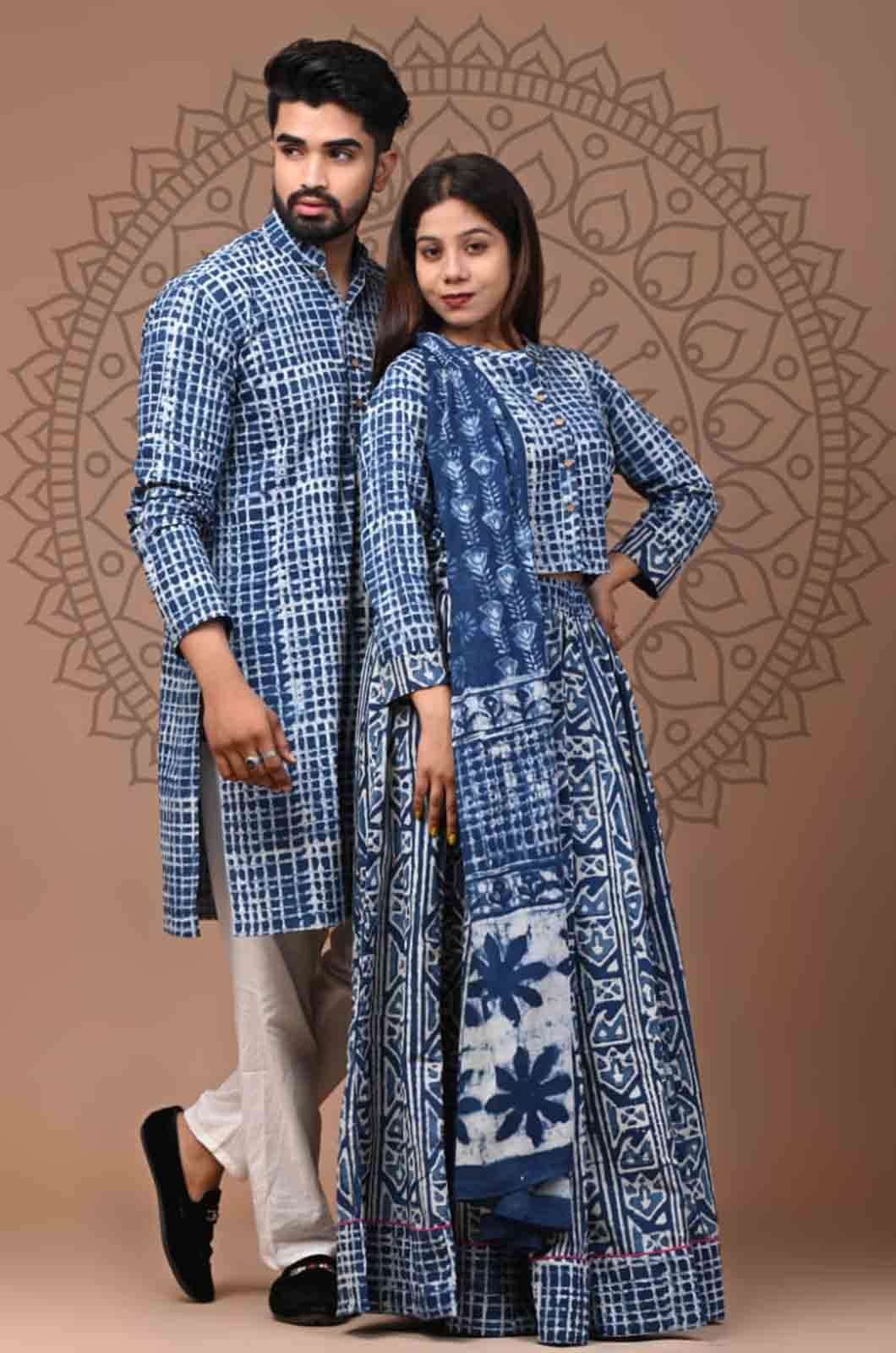 Shri Balaji Emporium 4704A1 Couple Dress Collection Chaniya Choli & Kurta Payzama