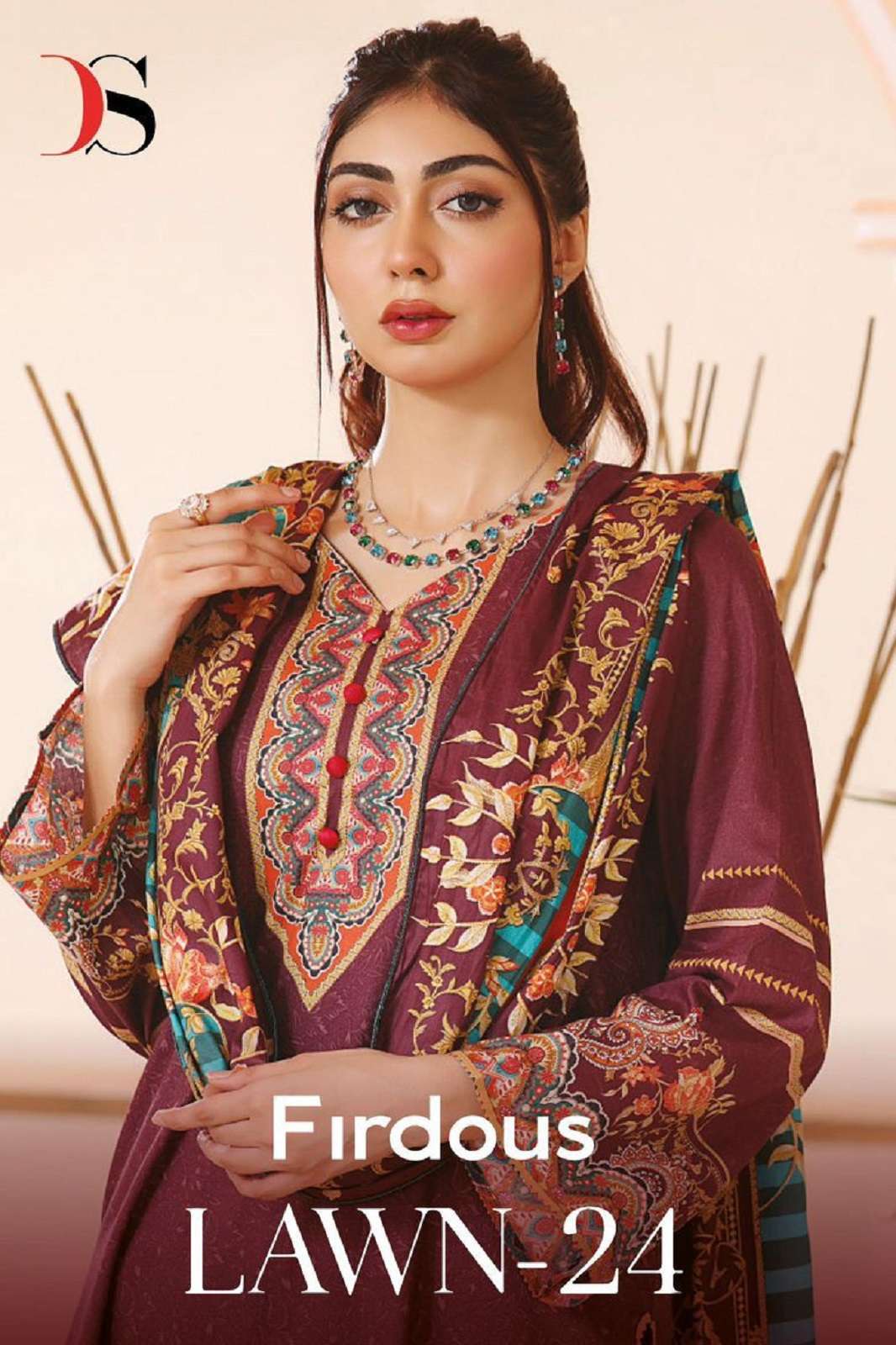 DEEPSY SUITS FIRDOUS LAWN 24 EMBROIDERED COLLECTION