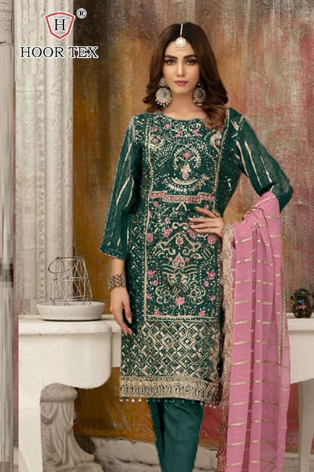 HOOR TEX H 238 A TO D PAKISTANI SALWAR SUITS COLLECTION