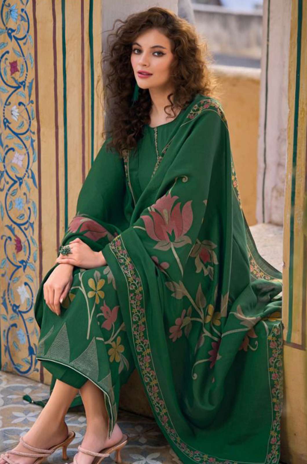 Kilory Trends ZARINA-2 Pure Viscose Musline Digital Suit With Fancy Embroidery Work