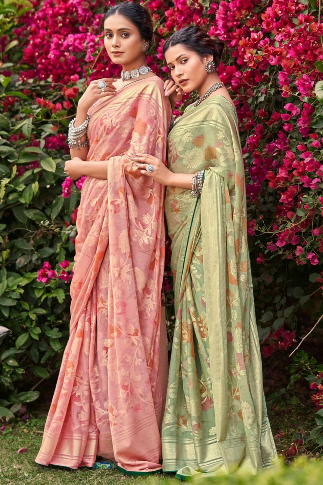 LT Fabrics AASHIYANA Brasso With Fancy Lace Saree & Fancy Blouse in beautiful colors