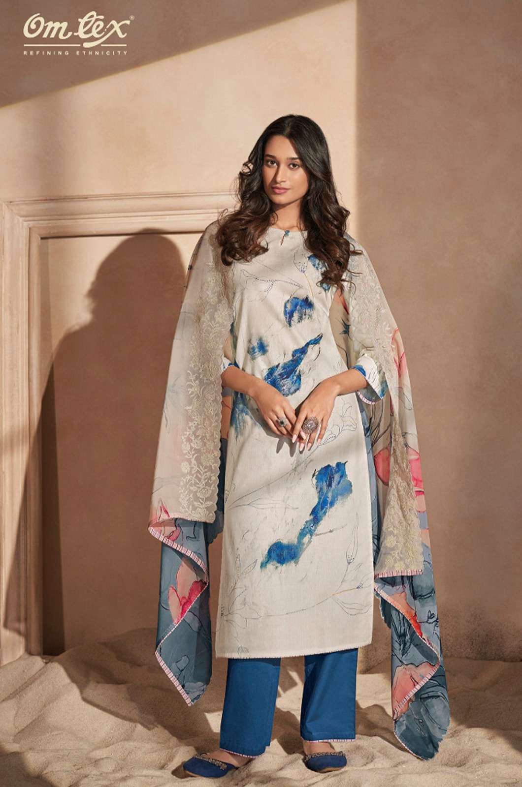  Omtex Praniti LAWN COTTON DIGITAL PRINT WITH HAND WORK SUIT