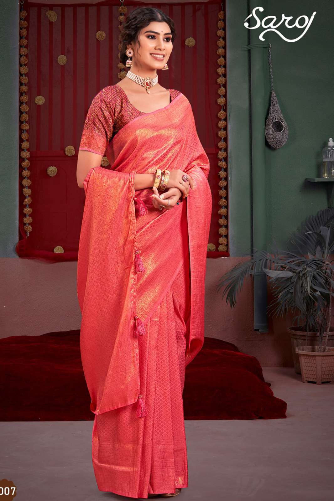 Saroj Saree soft silk plain saree in beautiful multi colors 