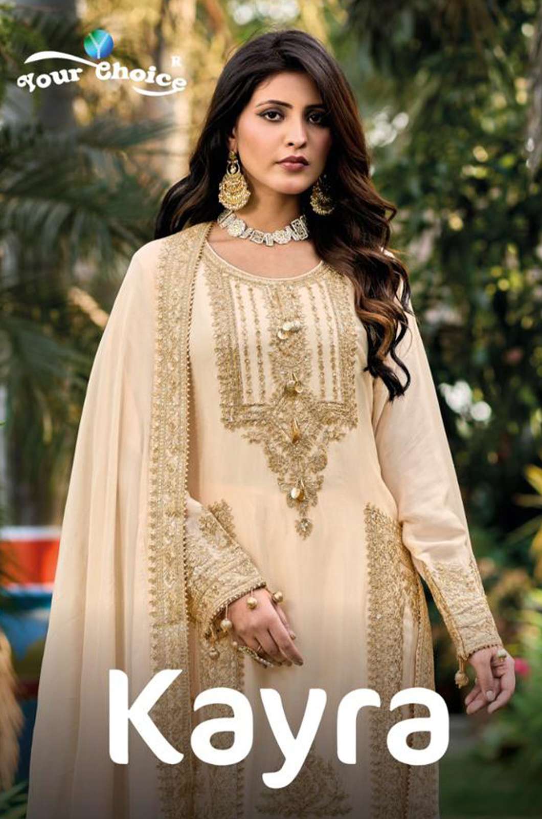 Your Choice KAYRA Semi pure Chinon Suit with Heavy Embroidery Work